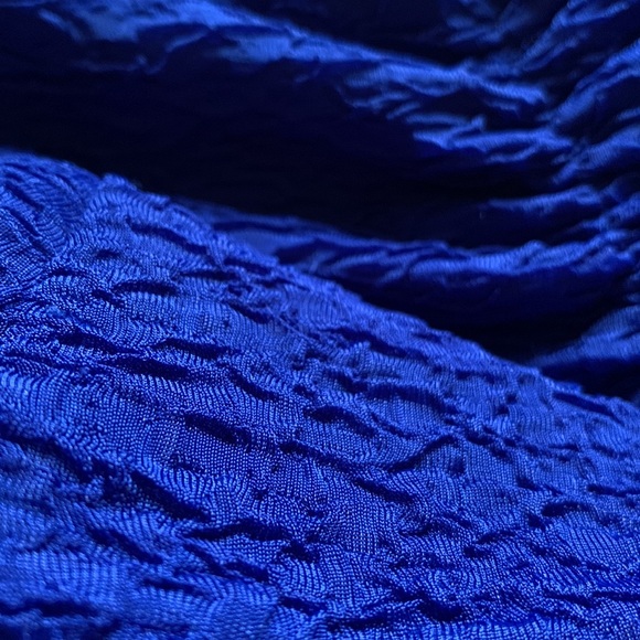 Blue long tank top with ruched straps L - Picture 12 of 13